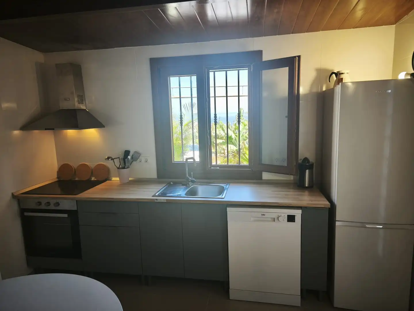 Cuina de Pis de lloguer en Puerto de la Cruz amb Terrassa
