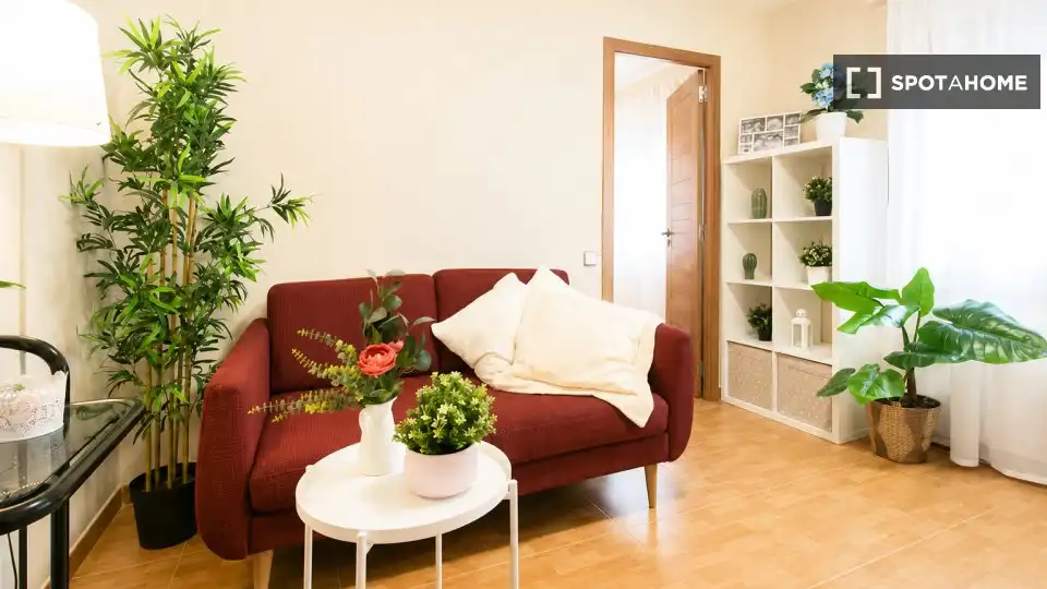 Wohnzimmer von Wohnung zur Miete in L'Hospitalet de Llobregat mit Klimaanlage, Heizung und Möbliert