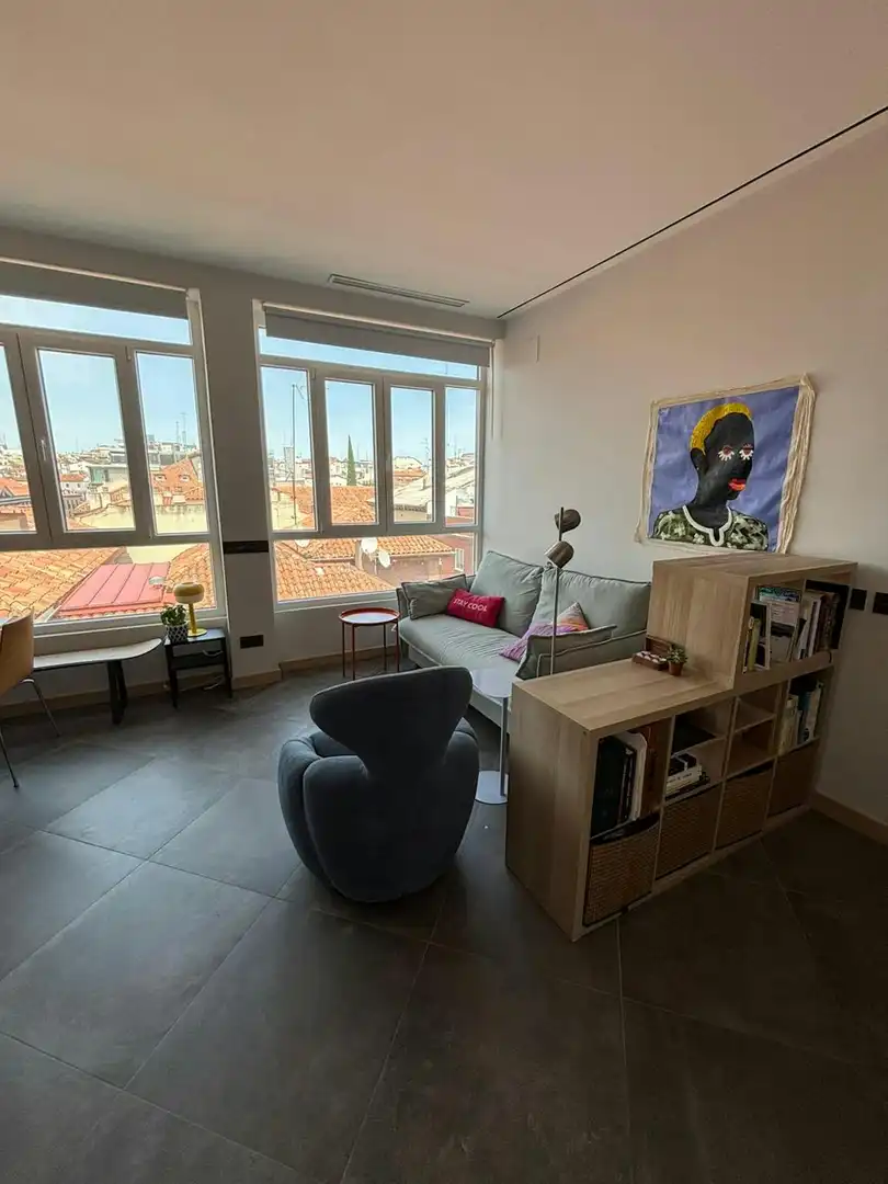 Wohnzimmer von Wohnung zur Miete in Madrid mit Klimaanlage, Heizung und Möbliert