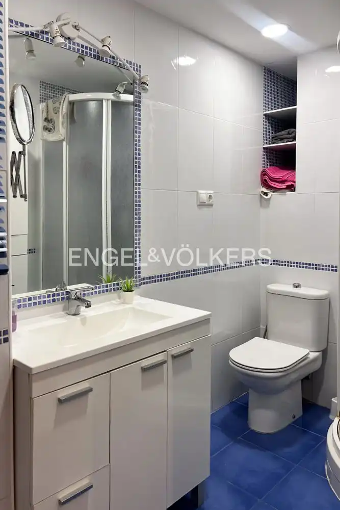 Badezimmer von Wohnung zur Miete in La Pobla de Farnals mit Heizung, Privatgarten und Schwimmbad