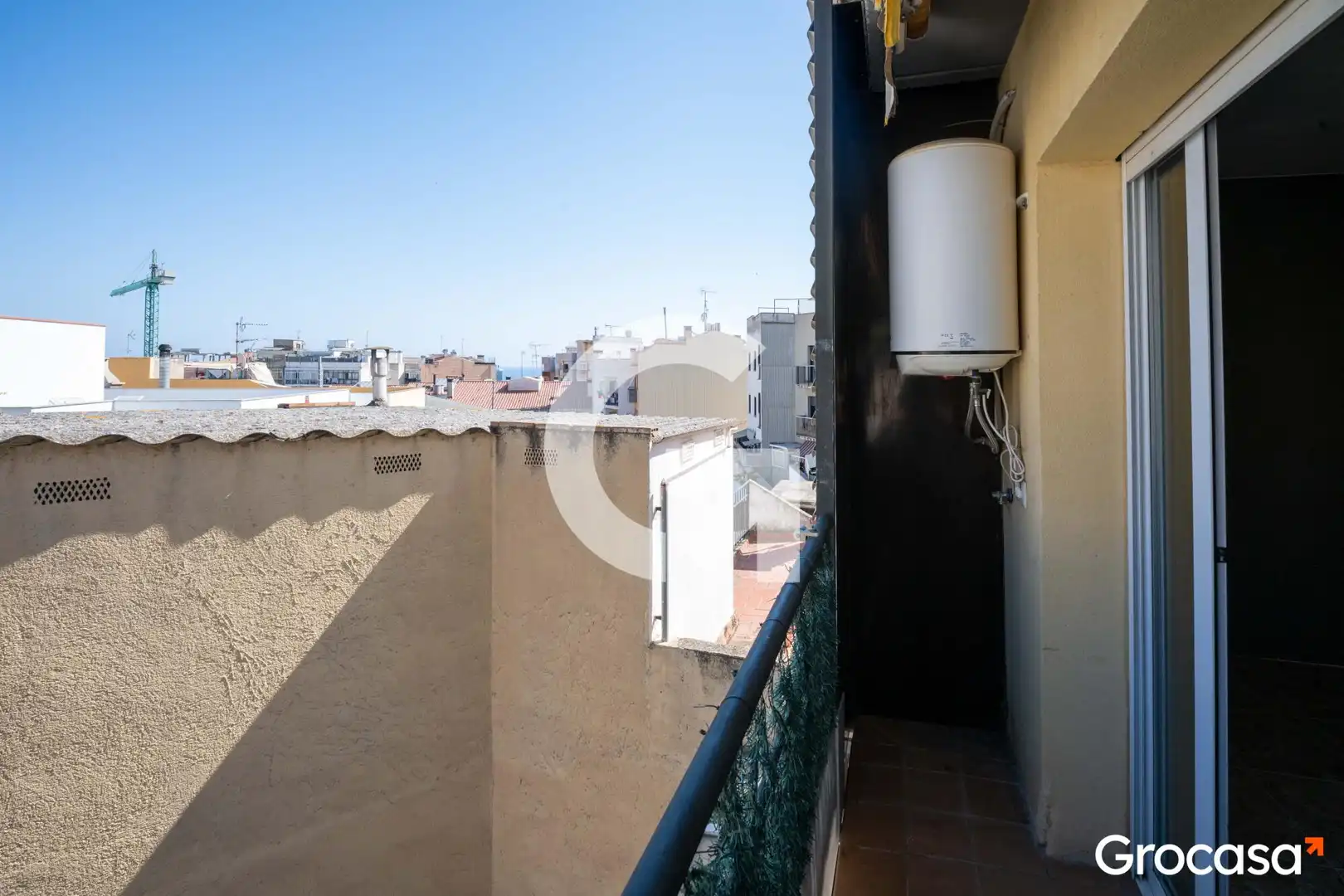 Balcony of Flat for sale in Mataró  with Air Conditioner, Oven and TV