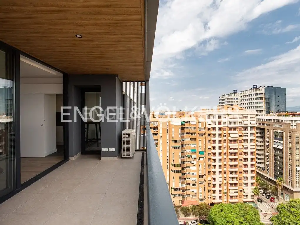 Terrasse von Wohnung zur Miete in Valencia mit Klimaanlage, Heizung und Parkett