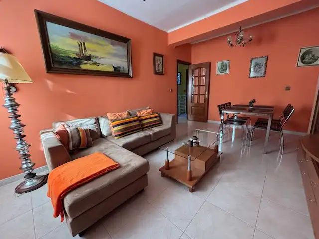 Living room of Flat for rent in Ferrol  with Parquet flooring, Furnished and Oven