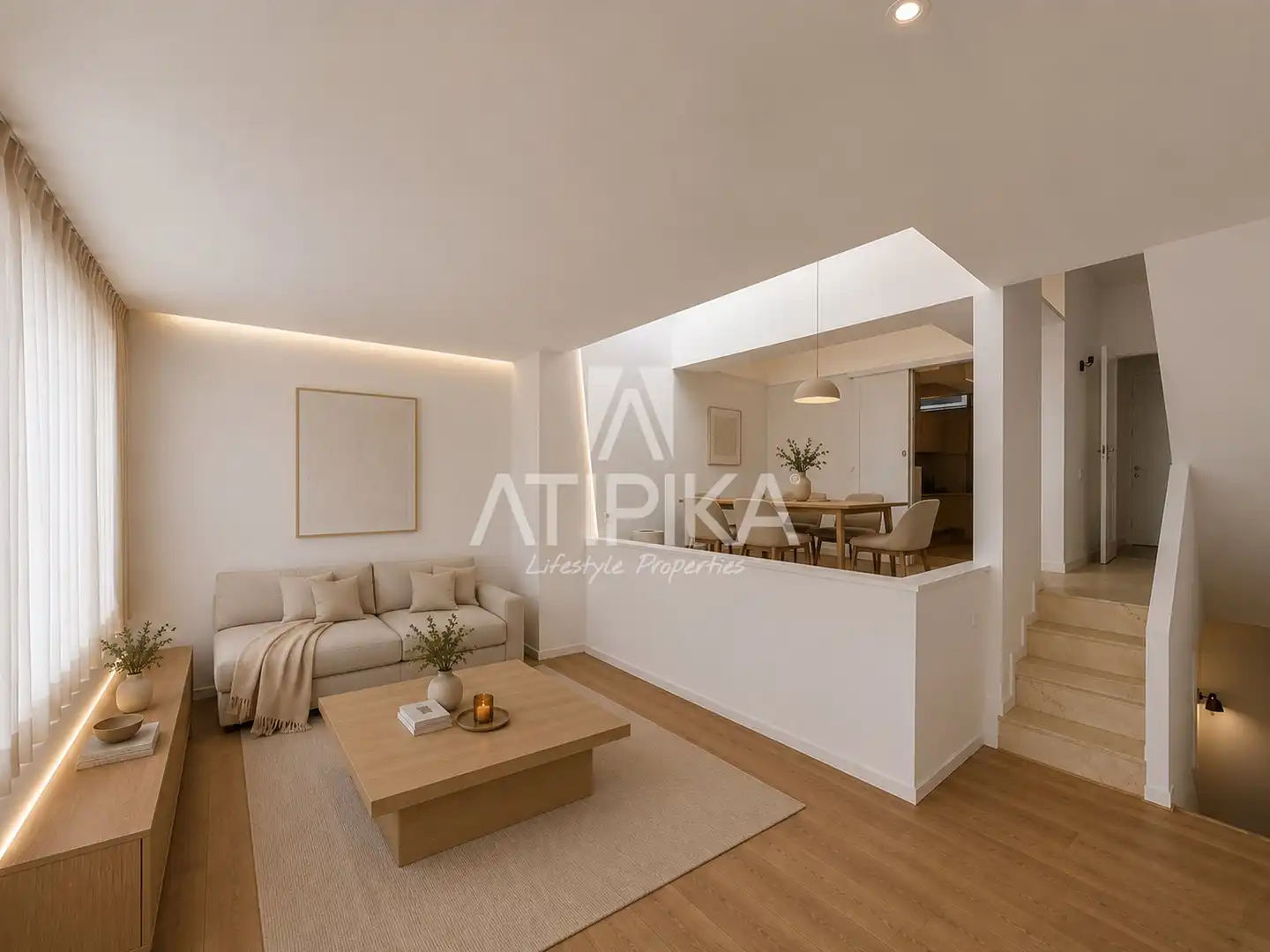 Sala d'estar de Àtic en venda en Barcelona amb Aire condicionat, Calefacció i Parquet