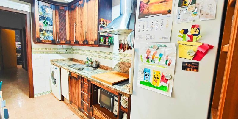 Kitchen of Flat for sale in La Victoria  with Private garden, Terrace and Furnished