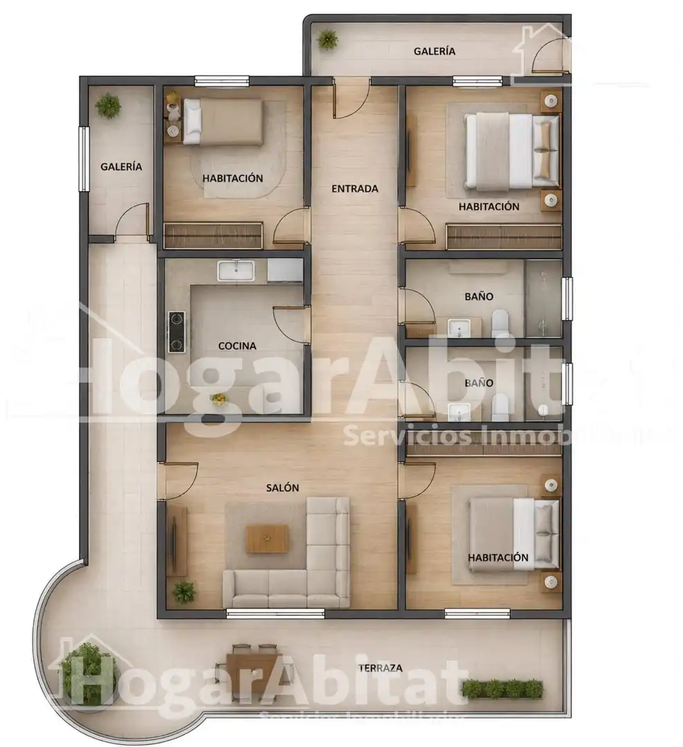 Apartamento en venta en Tavernes de la Valldigna con Terraza, Trastero y Balcón