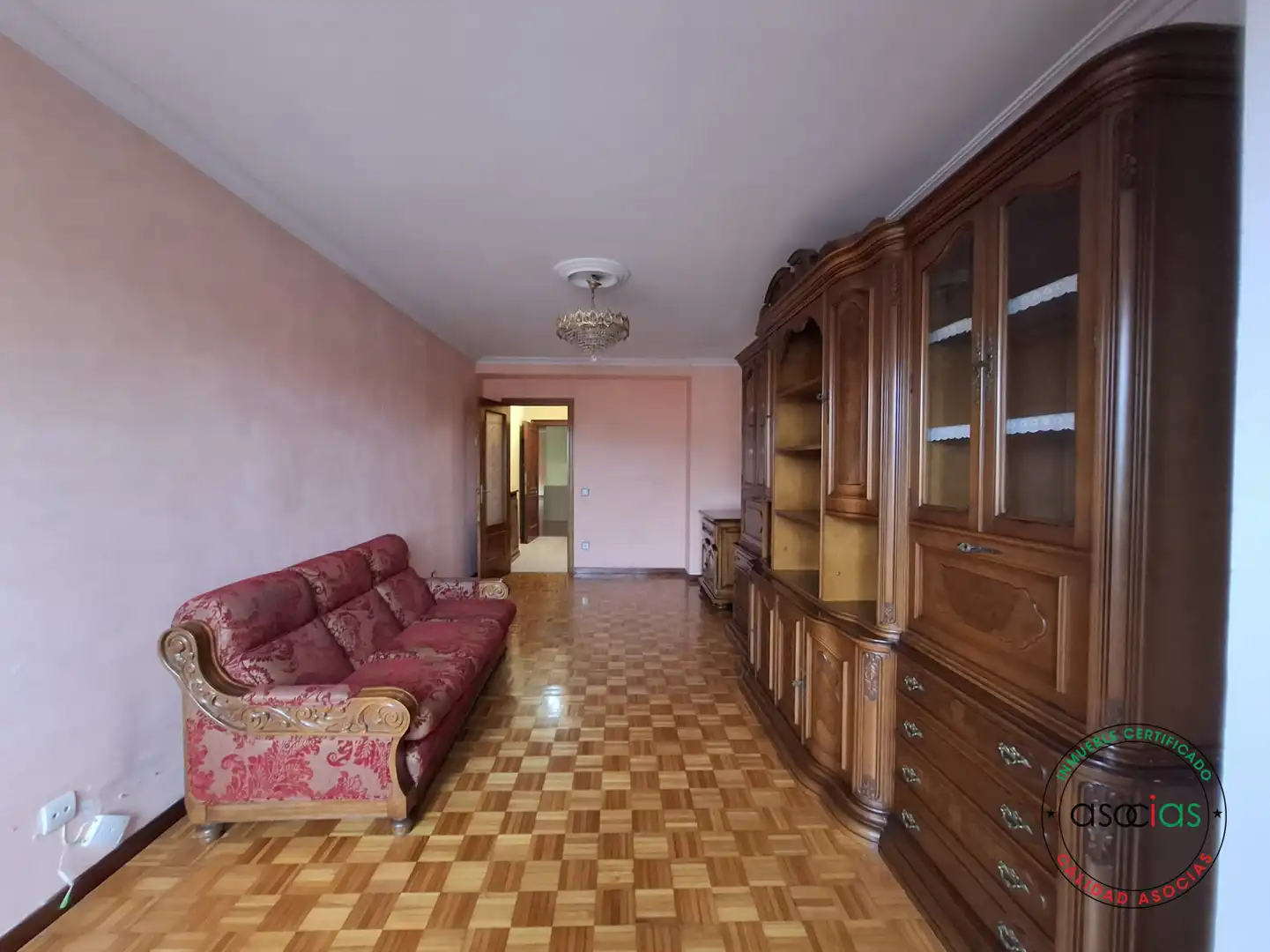 Wohnzimmer von Wohnung zur Miete in Gijón  mit Heizung, Parkett und Möbliert