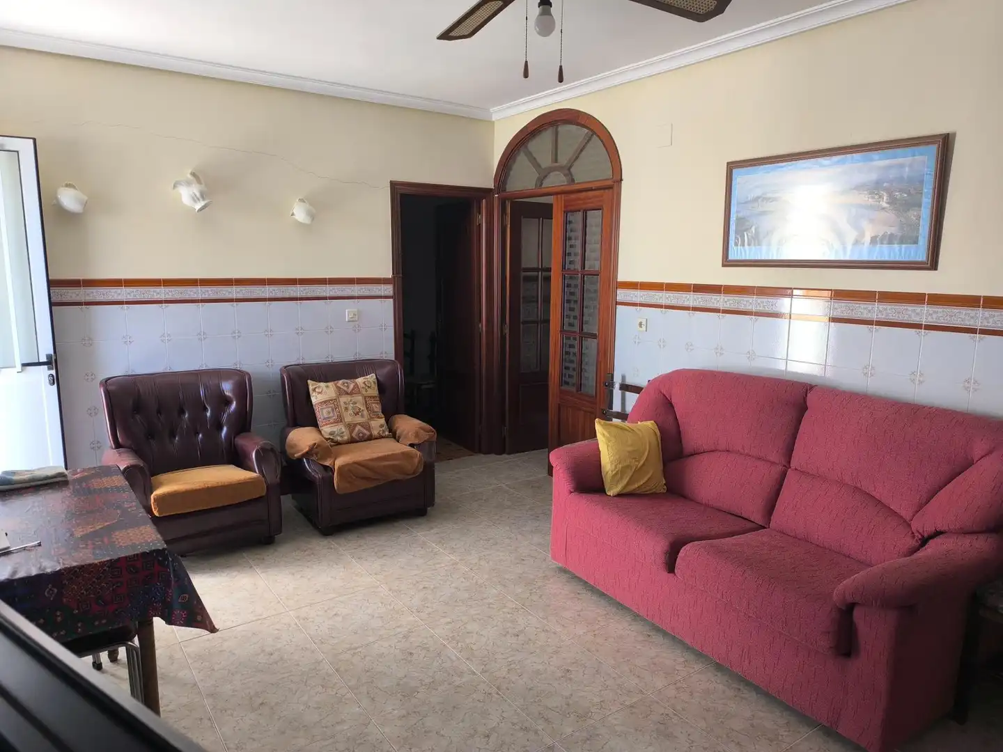 Sala de estar de Finca rústica en venta en Valle de la Serena con Balcón