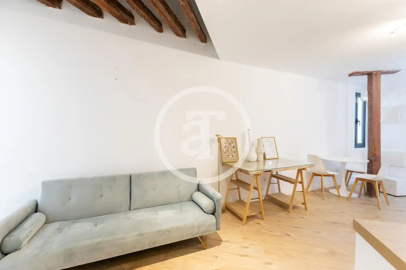 Sala d'estar de Pis de lloguer en Madrid amb Aire condicionat, Calefacció i Moblat