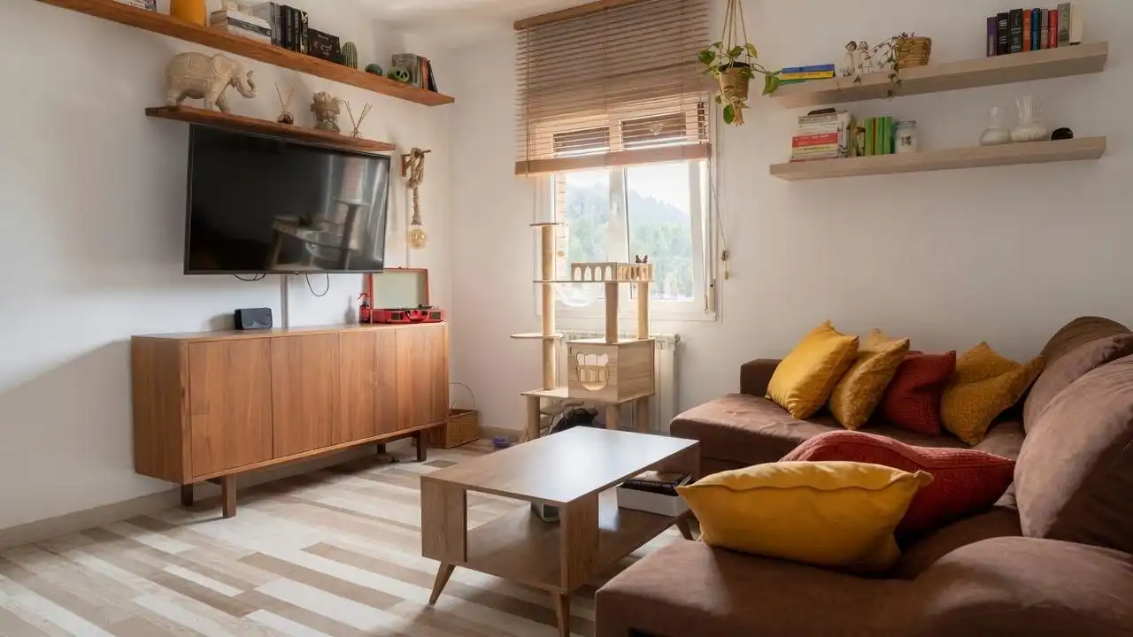 Sala de estar de Piso en venta en Mieres (Asturias) con Calefacción
