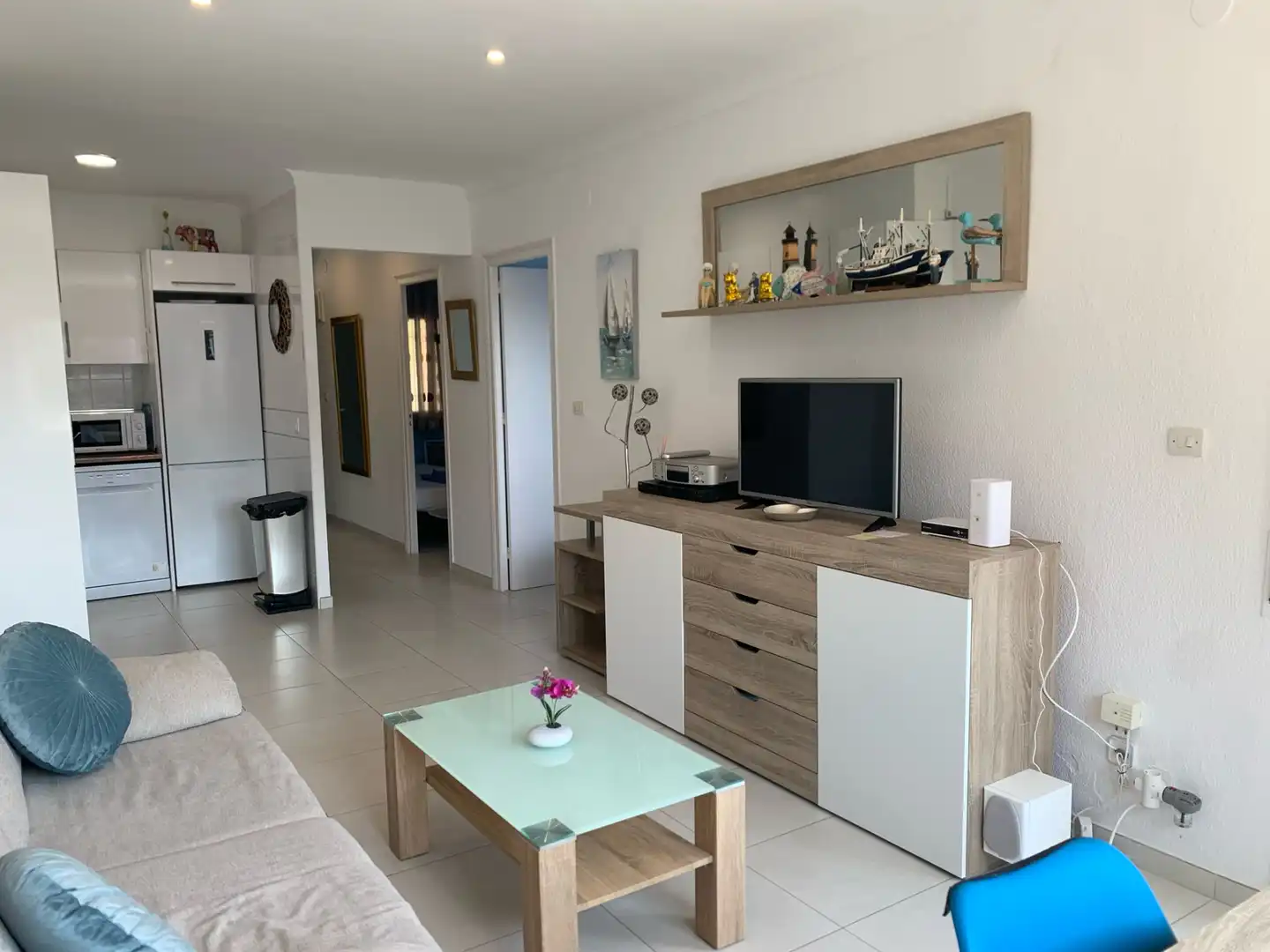 Sala de estar de Piso en venta en Roses con Aire acondicionado, Calefacción y Terraza