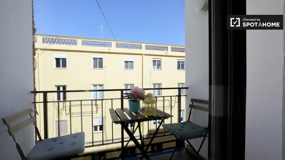 Terraza de Piso de alquiler en Valencia con Aire acondicionado, Calefacción y Amueblado