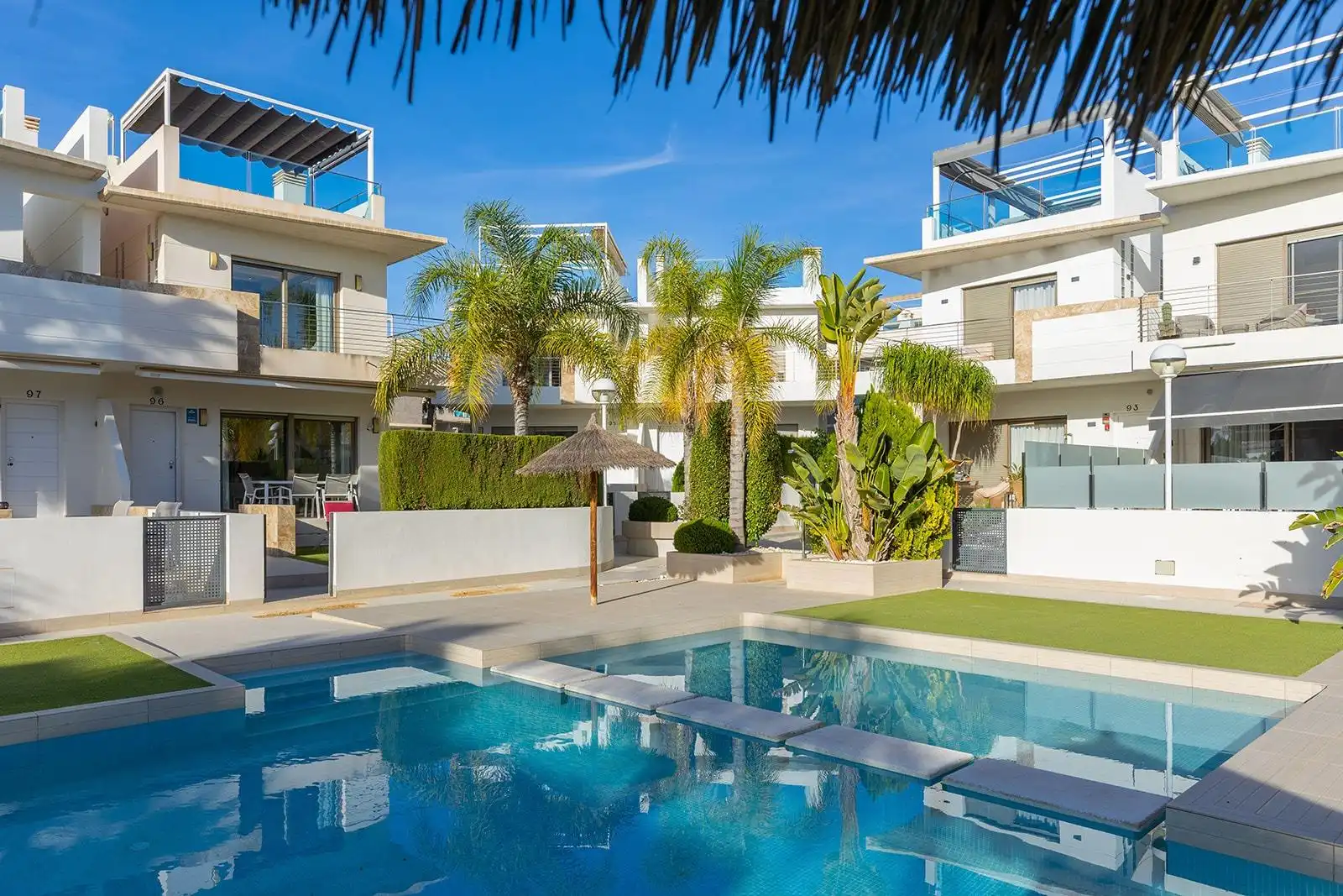 Swimming pool of Duplexes for sale in Rojales  with Air Conditioner, Heating and Private garden