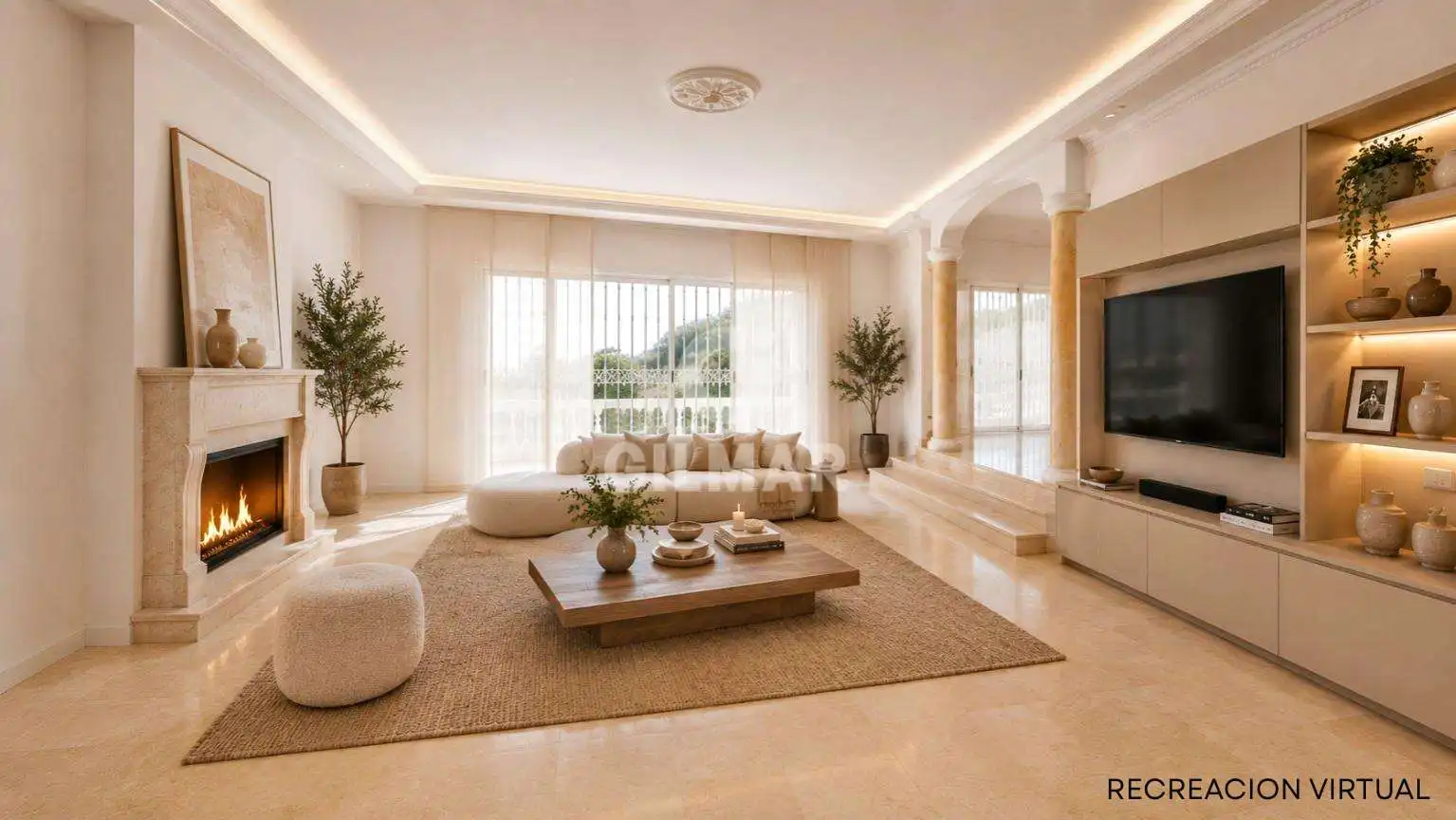 Sala de estar de Casa o chalet en venta en Benalmádena con Jardín privado y Piscina