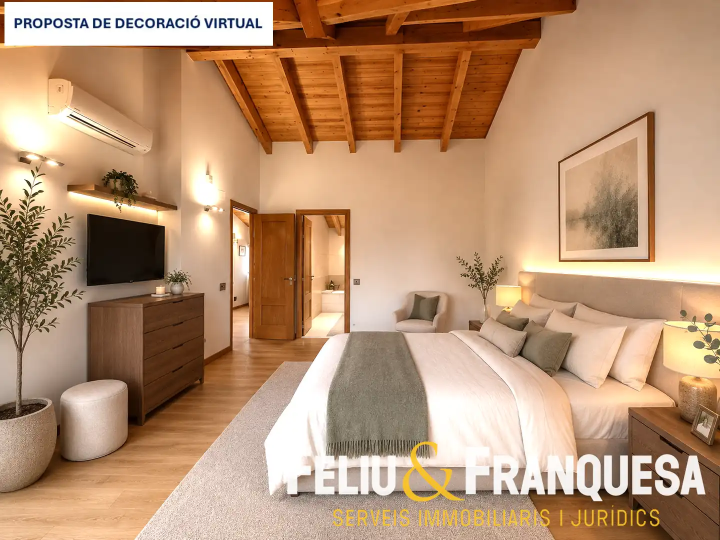 Bedroom of Houses for sale in Sant Cugat del Vallès  with Heating, Private garden and Terrace