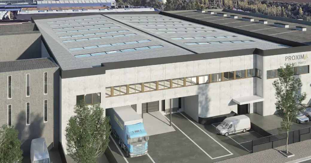 Vista exterior de Nave industrial de alquiler en El Prat de Llobregat con Alarma