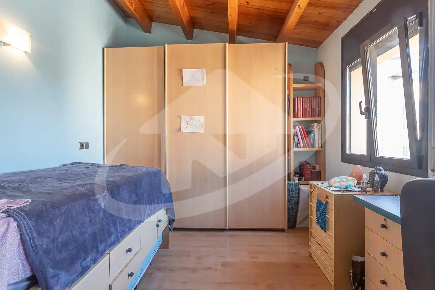 Schlafzimmer von Haus oder Chalet zum Verkauf in Sabadell mit Klimaanlage, Privatgarten und Terrasse