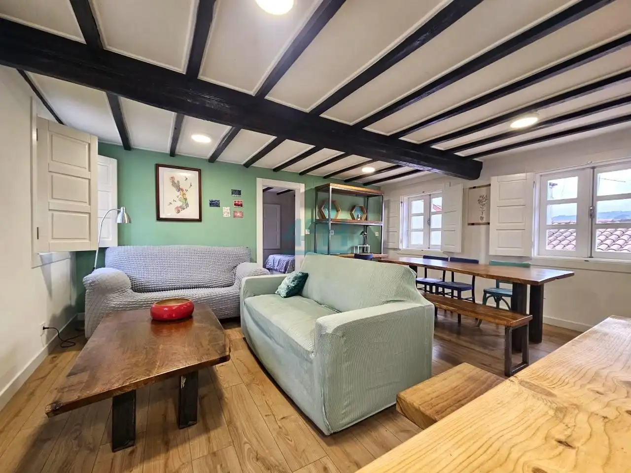 Sala de estar de Ático en venta en Casco Viejo