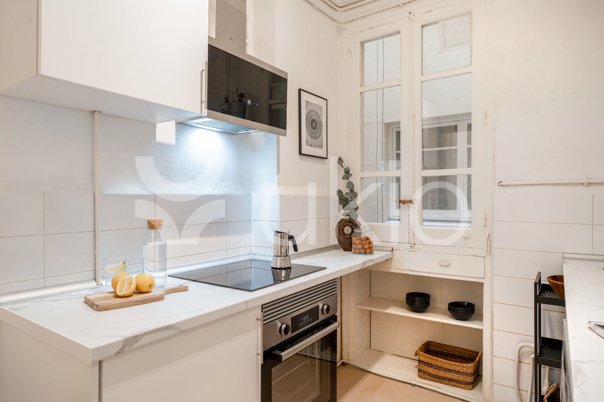 Kitchen of Apartment to rent in  Madrid Capital  with Air Conditioner, Heating and Furnished