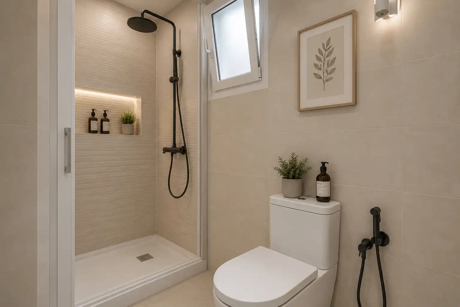 Badezimmer von Wohnung zum Verkauf in Barcelona mit Heizung, Ofen und Balkon