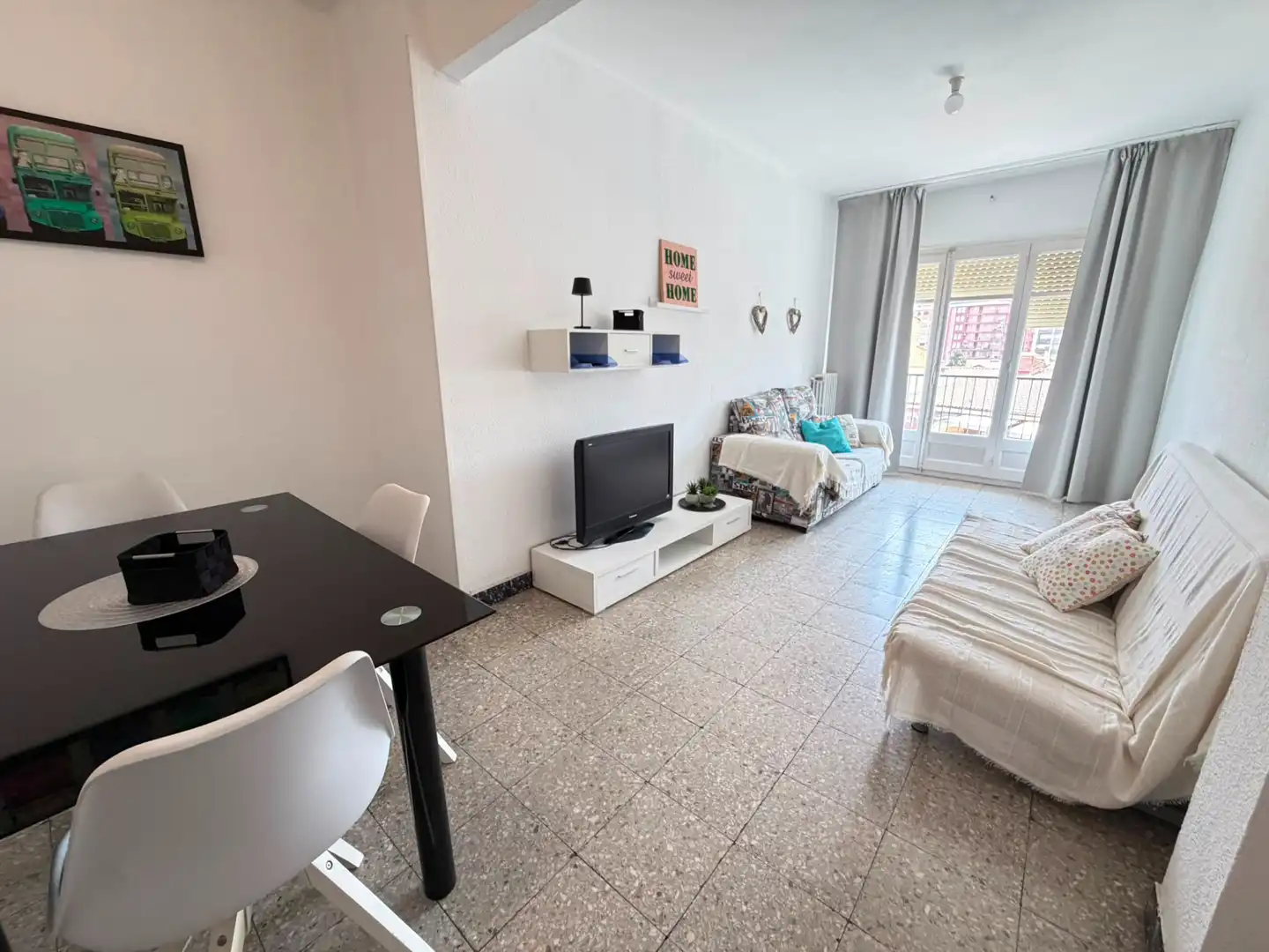 Sala de estar de Piso de alquiler en Lleida con Calefacción, Amueblado y Horno