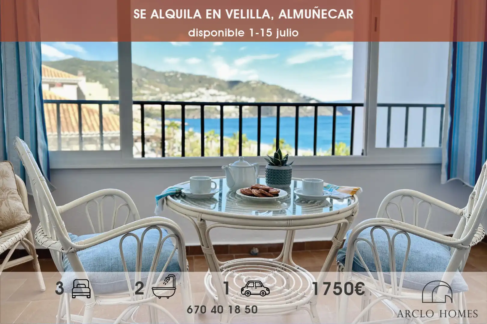 Flat for rent in Almuñécar  with Terrace, Furnished and Washing machine