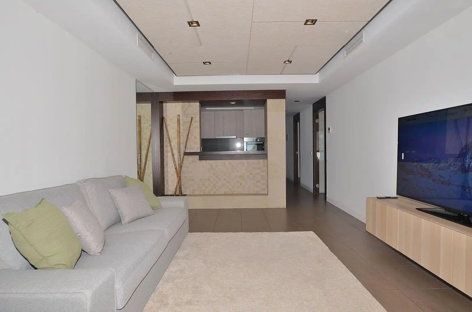 Sala d'estar de Apartament en venda en Mijas amb Aire condicionat, Terrassa i Piscina comunitària