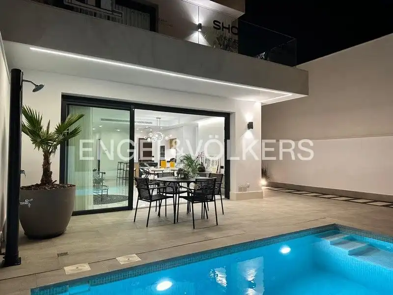 Terraza de Casa o chalet en venta en San Pedro del Pinatar con Aire acondicionado, Calefacción y Jardín privado