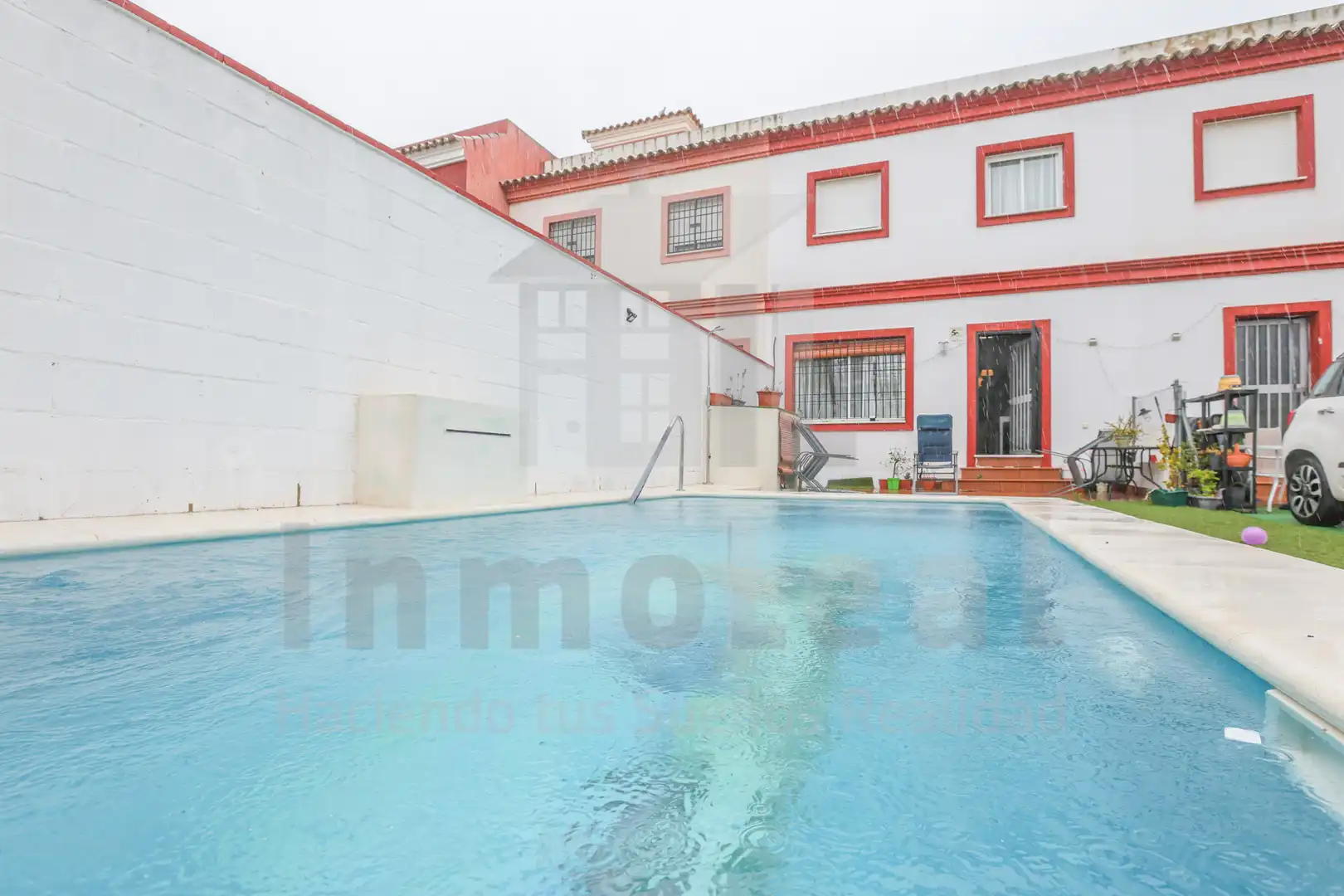 Swimming pool of Detached homes for sale in Huévar del Aljarafe  with Air Conditioner, Private garden and Terrace