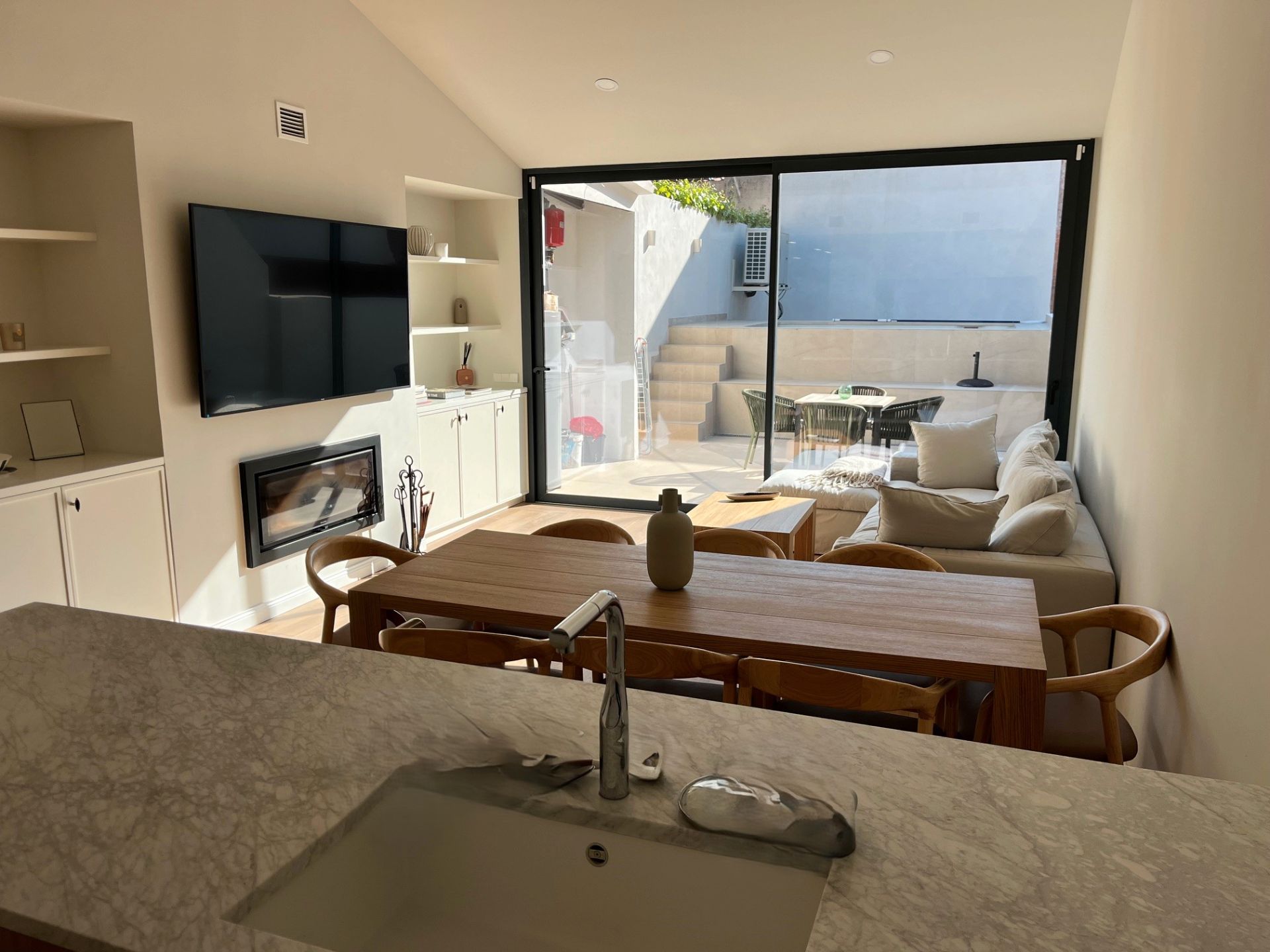 Living room of House or chalet for sale in Terrassa  with Air Conditioner, Heating and Parquet flooring