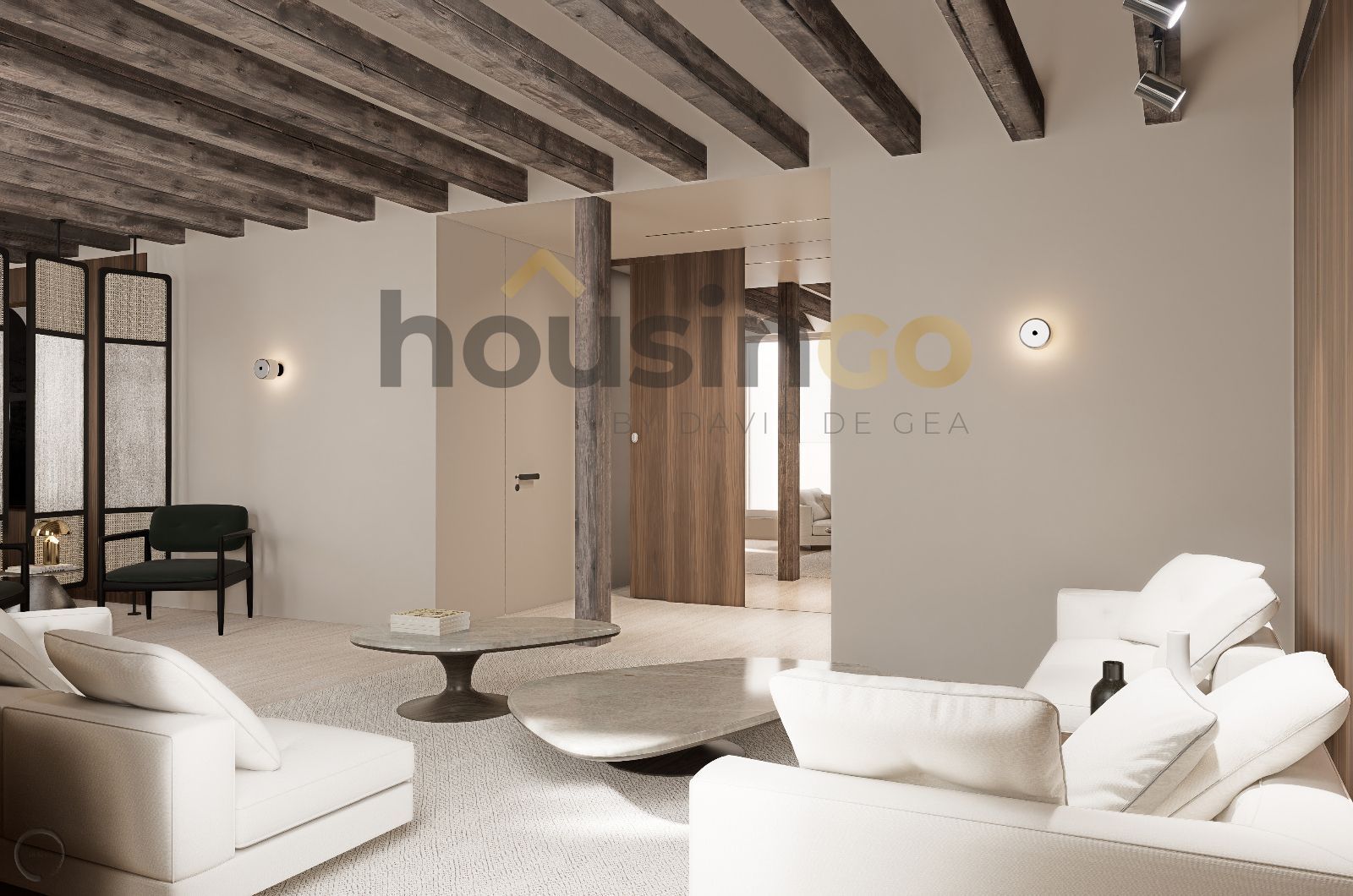 Sala de estar de Ático en venta en  Madrid Capital con Aire acondicionado, Calefacción y Terraza