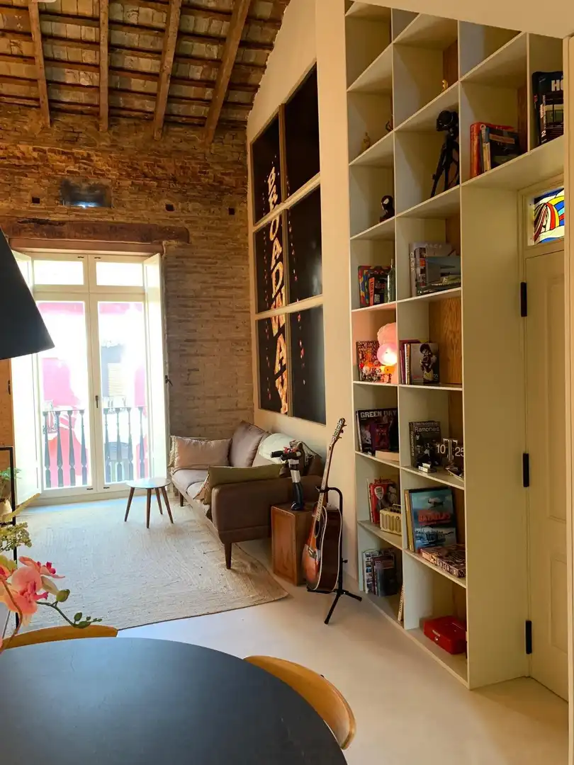 Living room of Attic for rent in Valencia  with Heating, Terrace and Storage room