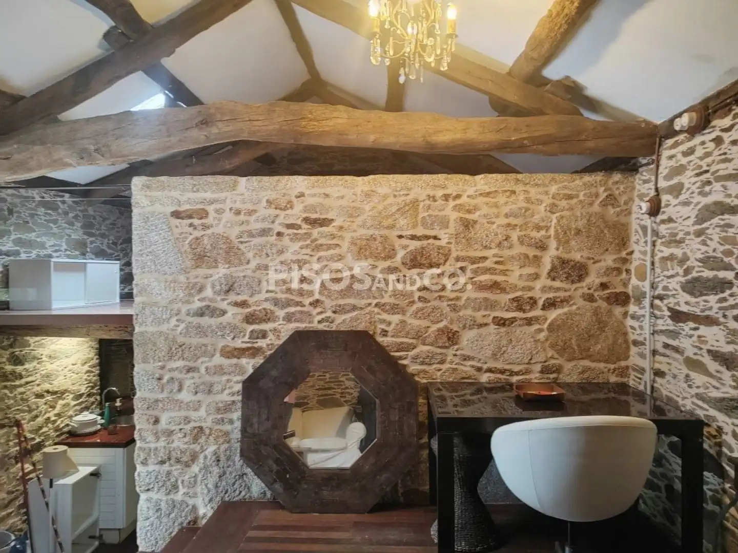 Bathroom of Houses for sale in Irixoa  with Heating, Terrace and Swimming Pool