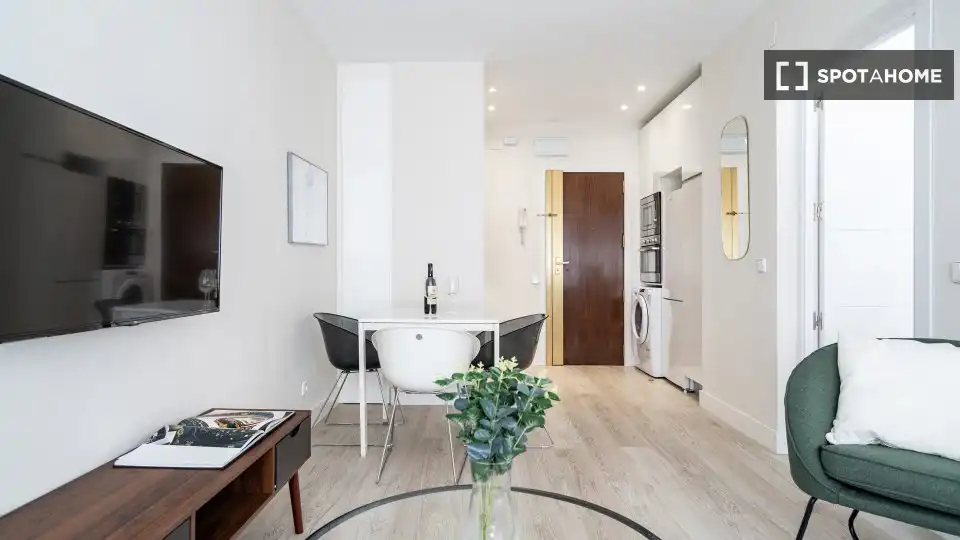Sala de estar de Piso de alquiler en Madrid con Aire acondicionado, Calefacción y Amueblado