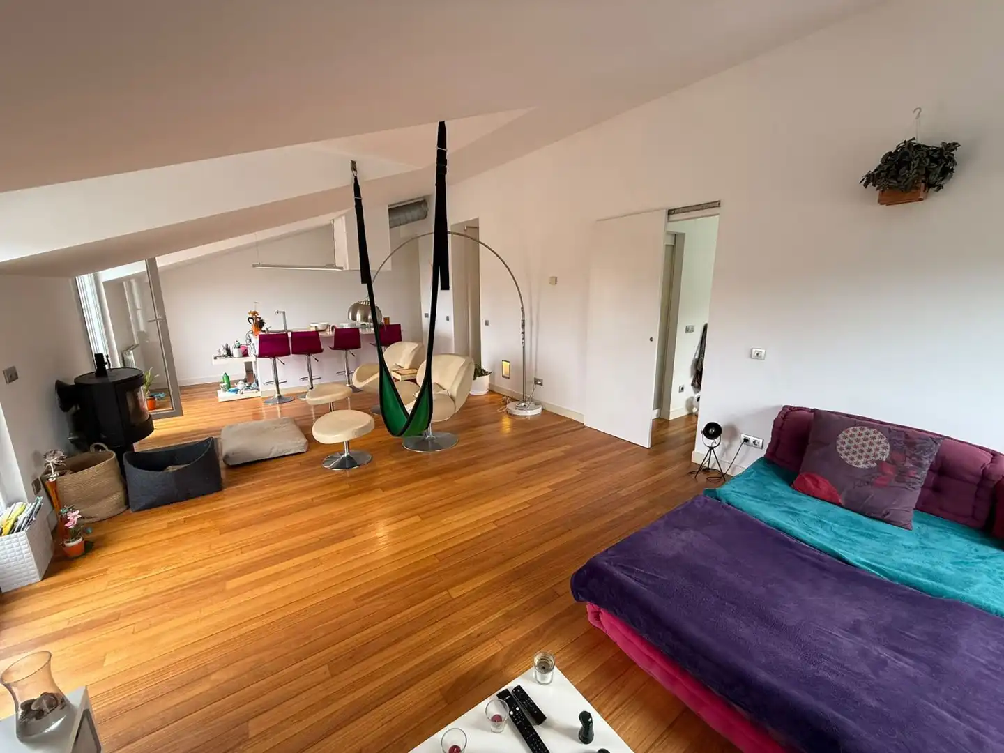 Living room of Attic for sale in Entrambasaguas  with Heating, Parquet flooring and Terrace
