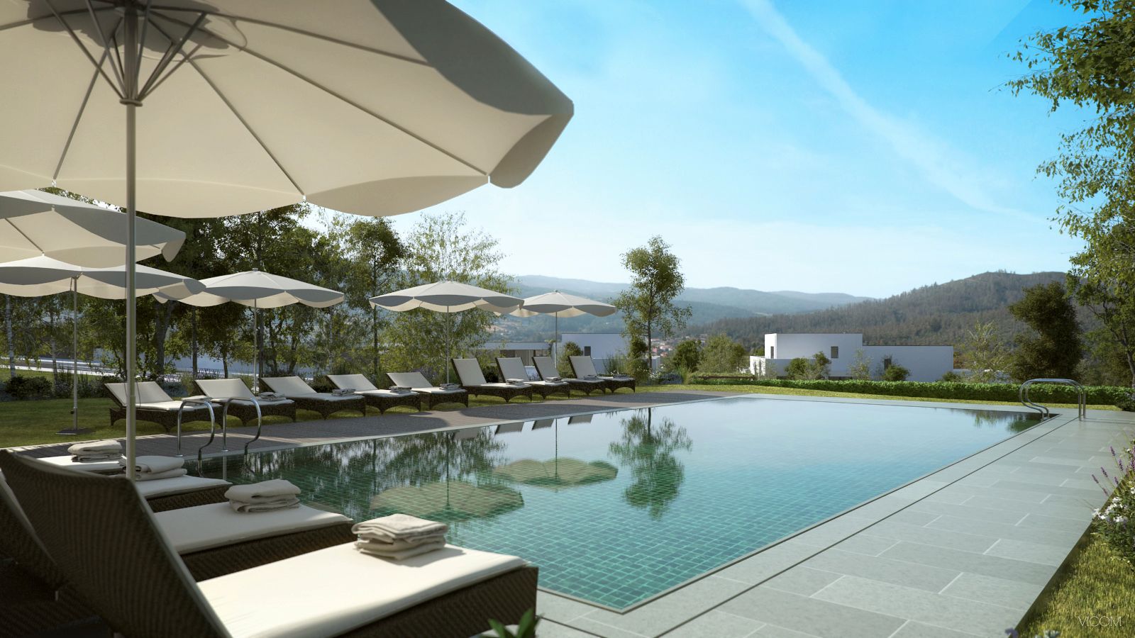 Piscina de Casa o xalet en venda en Santiago de Compostela  amb Calefacció, Jardí privat i Balcó