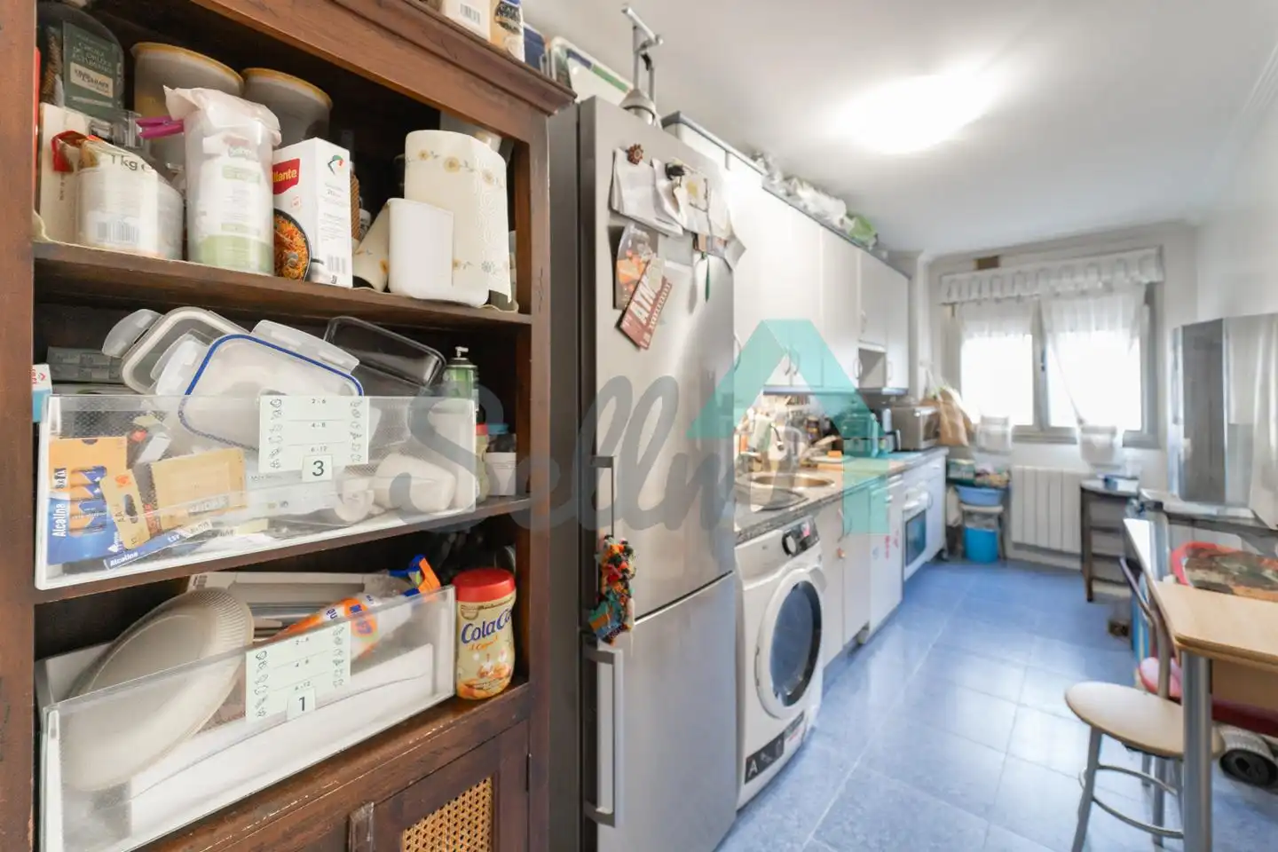 Kitchen of Flat for sale in Oviedo   with Heating, Parquet flooring and Storage room