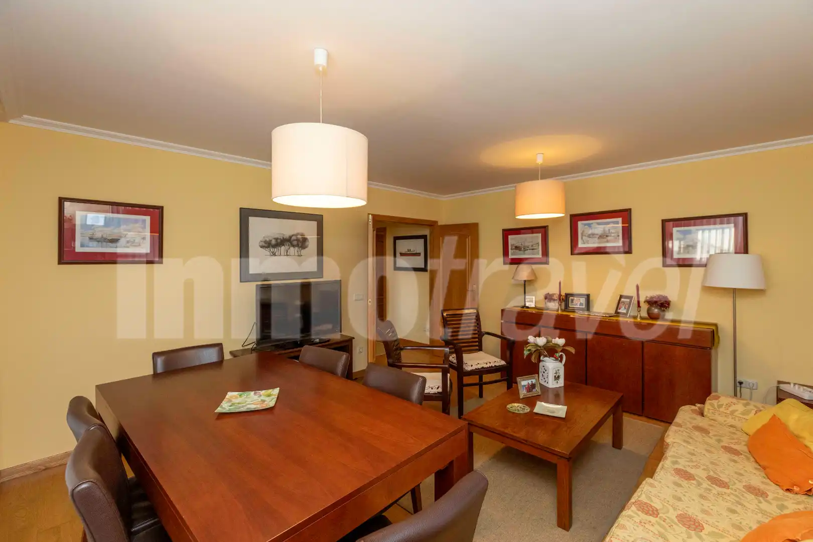 Comedor de Apartamento en venta en Sanxenxo con Parquet, Terraza y Trastero
