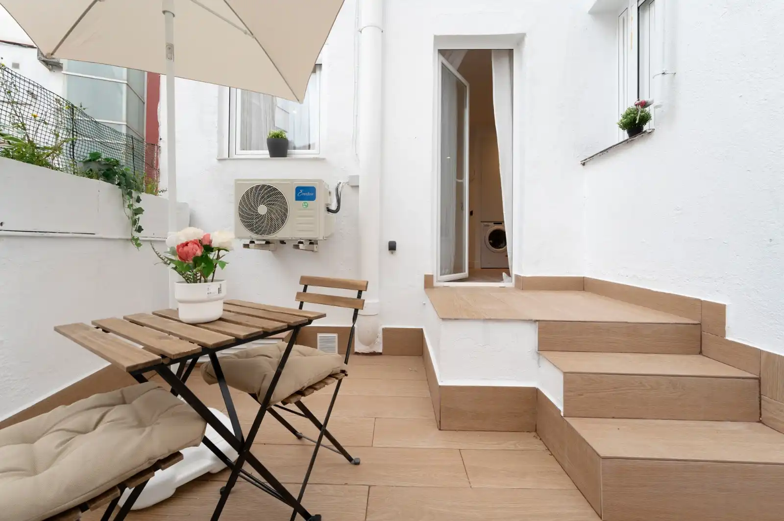 Terrasse von Wohnung zur Miete in Madrid mit Klimaanlage, Heizung und Parkett