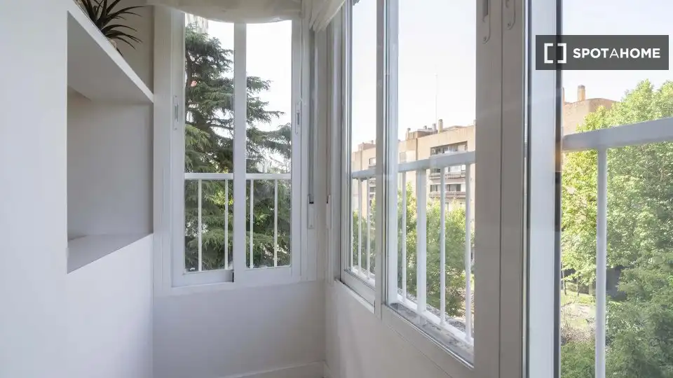 Terraza de Piso de alquiler en Madrid con Aire acondicionado, Calefacción y Amueblado
