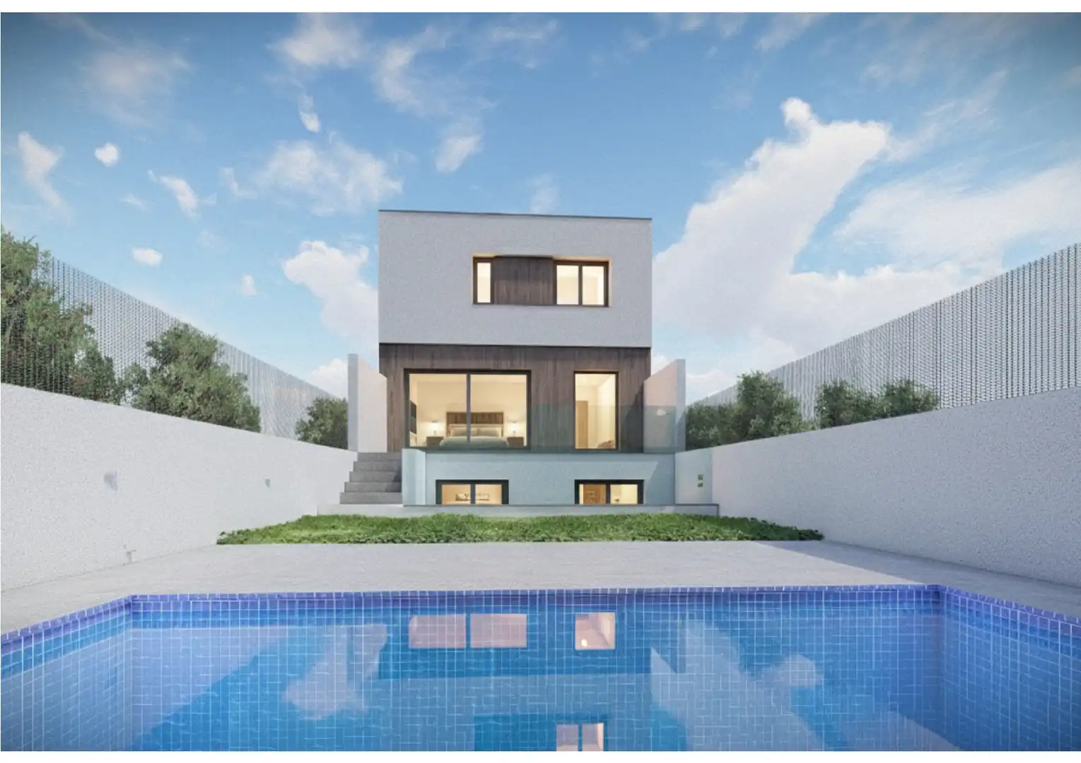 Piscina de Casa adosada en venda en Paracuellos de Jarama
