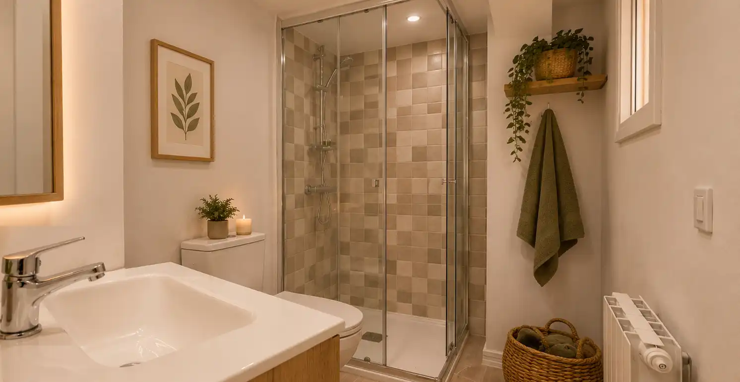 Badezimmer von Erdgeschoss zum Verkauf in Barcelona mit Heizung und Terrasse
