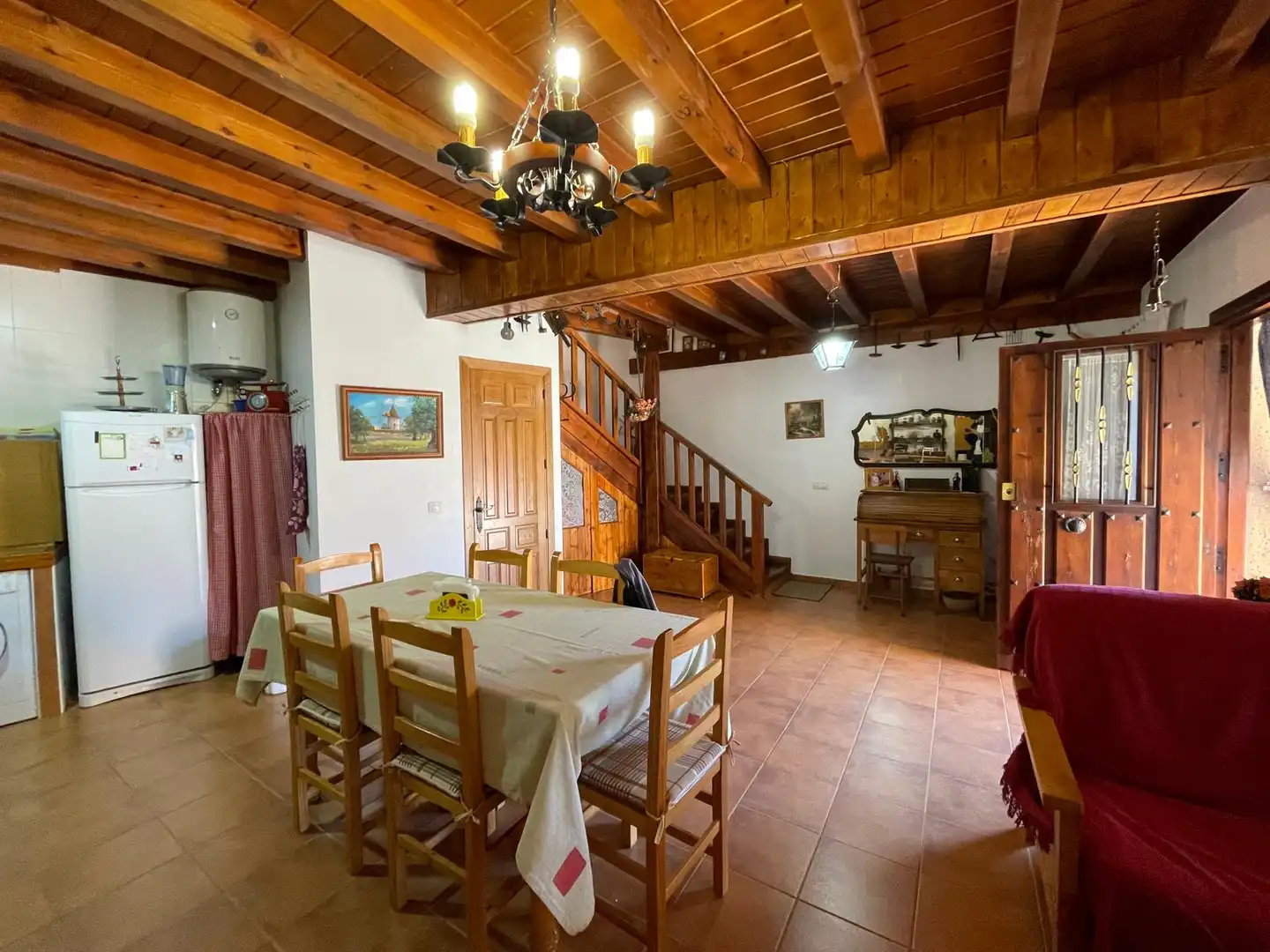 Comedor de Finca rústica en venta en Montejo de Tiermes con Parquet, Terraza y Horno