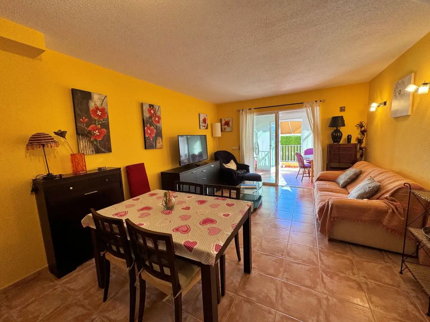 Sala de estar de Apartamento de alquiler en Benitachell / El Poble Nou de Benitatxell con Aire acondicionado, Calefacción y Terraza
