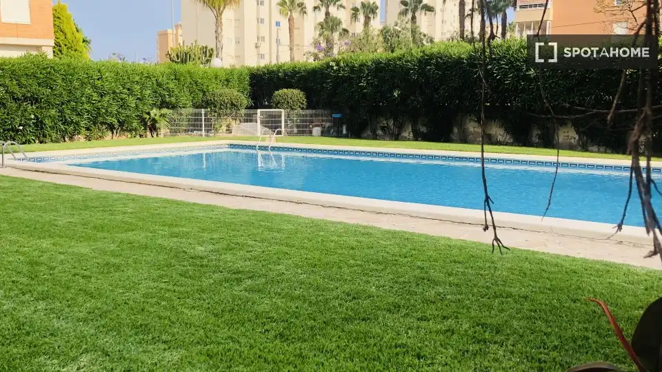 Schwimmbecken von Wohnung zur untervermieten in Alicante / Alacant mit Klimaanlage, Terrasse und Möbliert