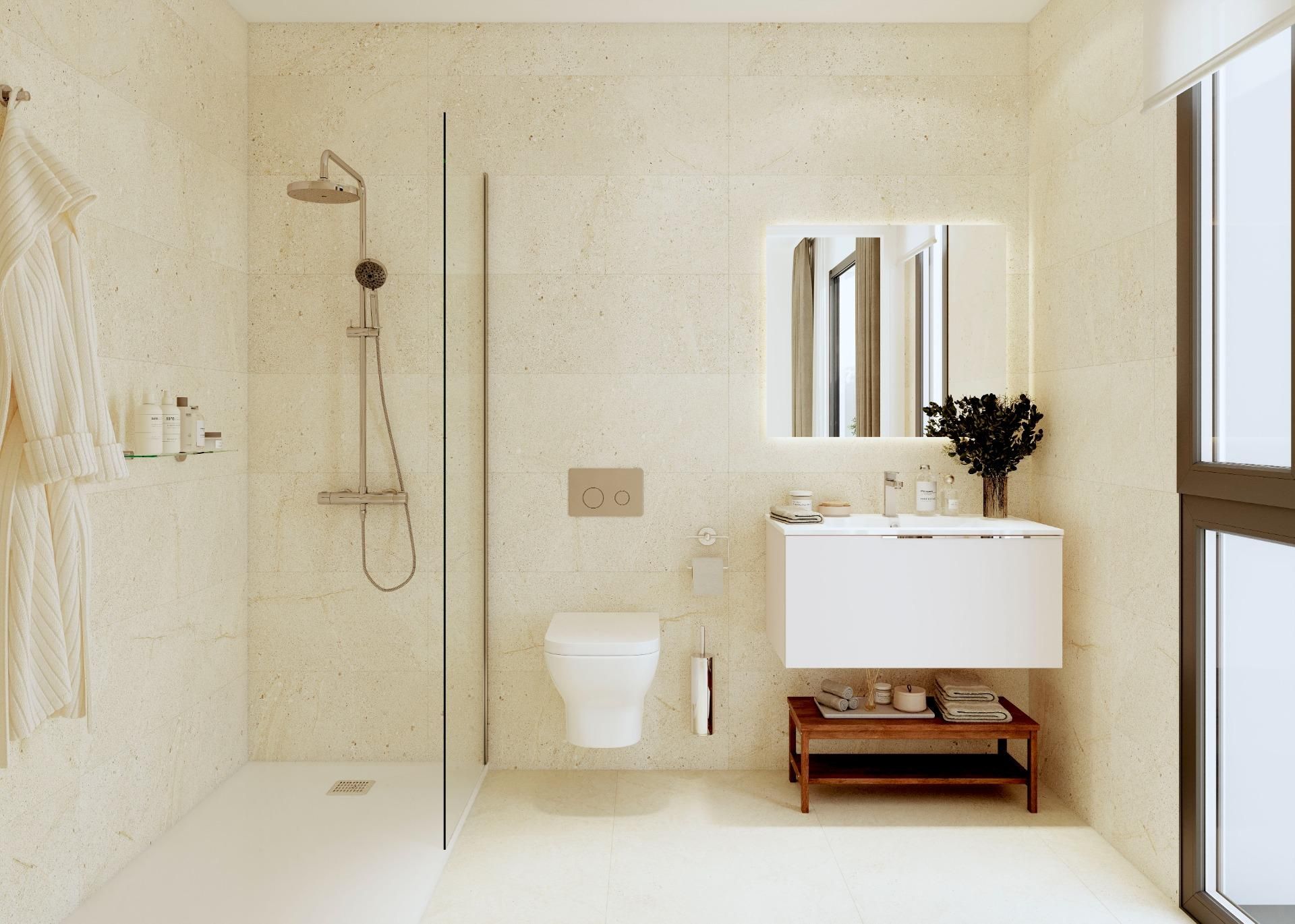 Bany de Casa adosada en venda en Sagunto / Sagunt amb Aire condicionat, Jardí privat i Terrassa