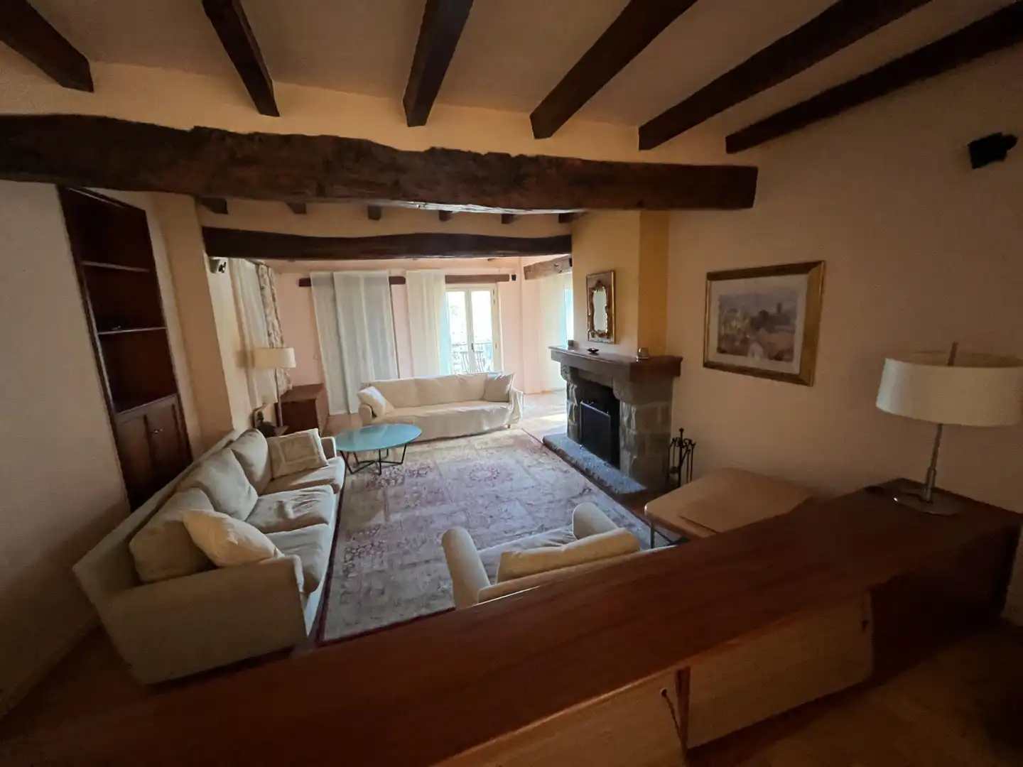 Sala d'estar de Finca rústica en venda en Sant Joan Les Fonts amb Aire condicionat, Calefacció i Jardí privat