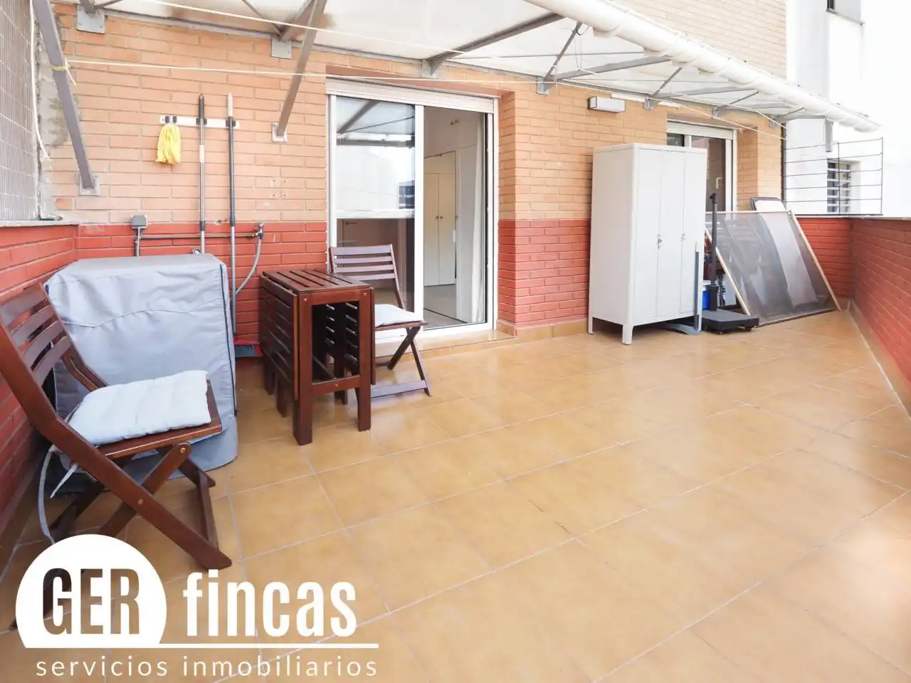 Terrasse von Wohnung zum Verkauf in Terrassa mit Klimaanlage, Parkett und Terrasse
