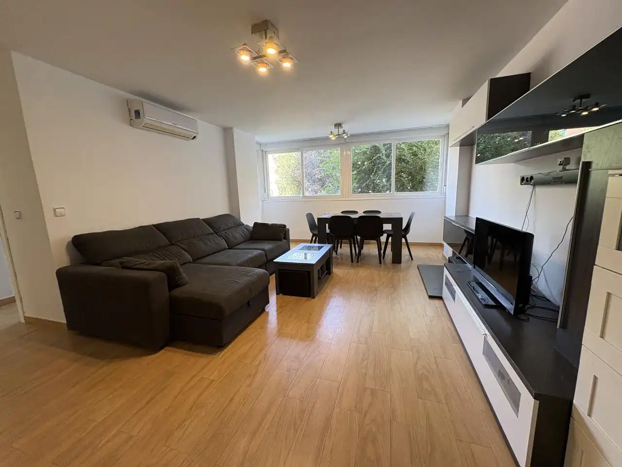 Living room of Flat for rent in Madrid  with Air Conditioner, Heating and Furnished