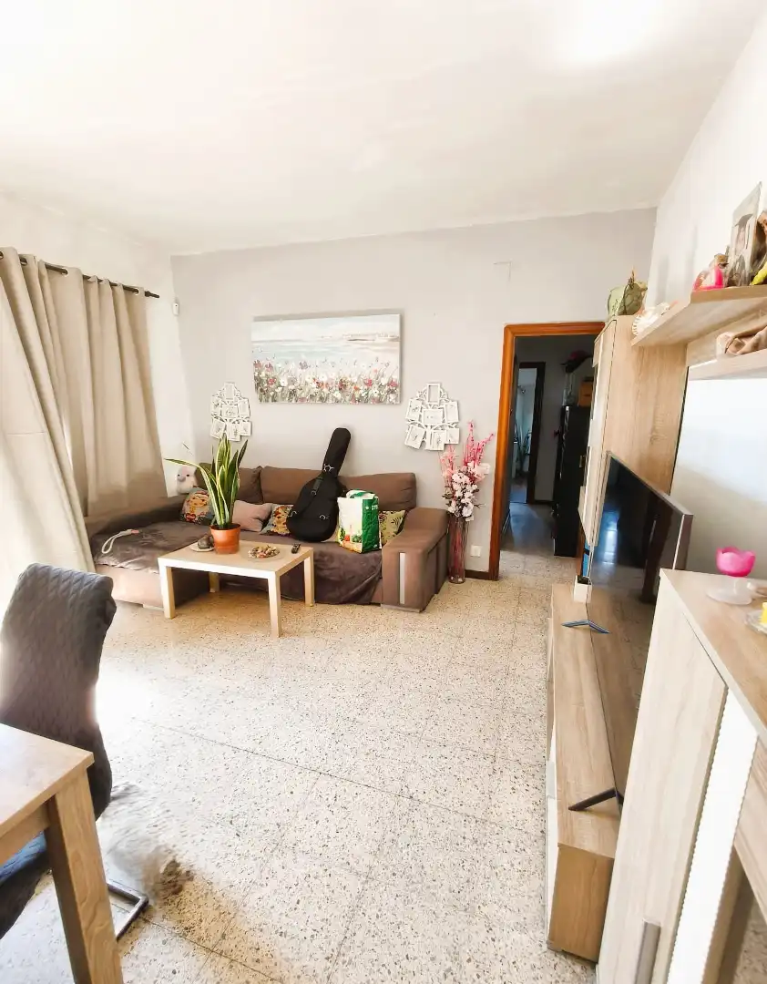 Sala de estar de Piso en venta en Barcelona con Parquet y Balcón
